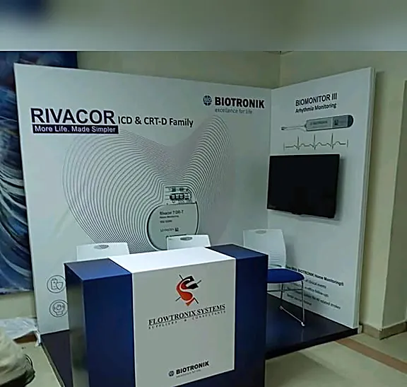 A branded display counter