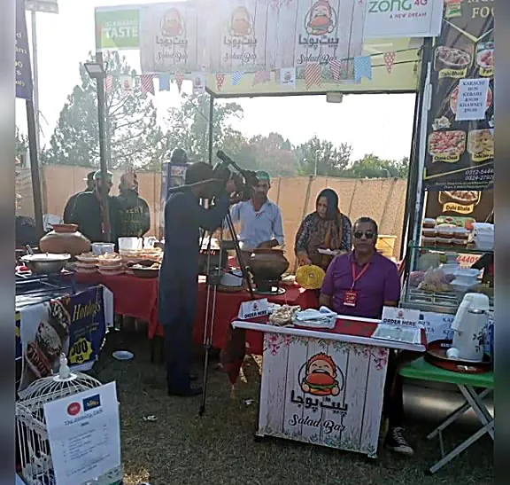 A branded event stall